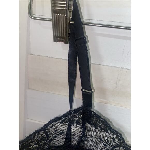 Vintage Mel-Lin Black Camisole Half Slip Nylon Lace Size Small USA Made - Picture 5 of 8